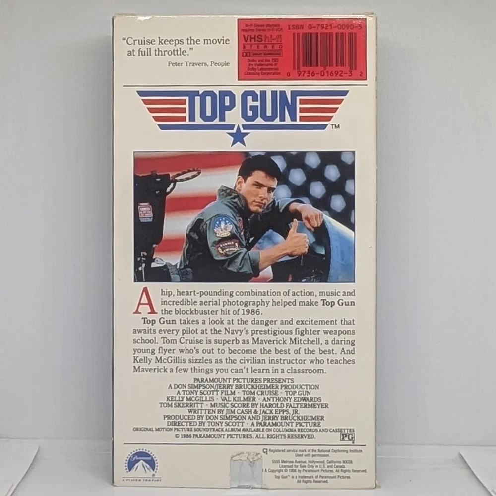 Top Gun (1986) VHS cassette movie